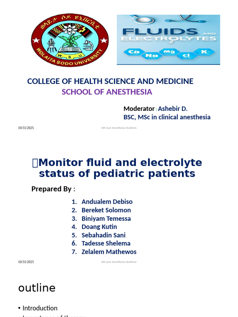 Pediatric Fluid and Electrolyte Management | PDF | Dehydration ...