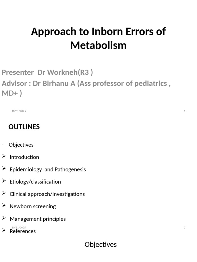 Inborn Errors of Metabolism Overview | PDF | Metabolism | Metabolic Pathway