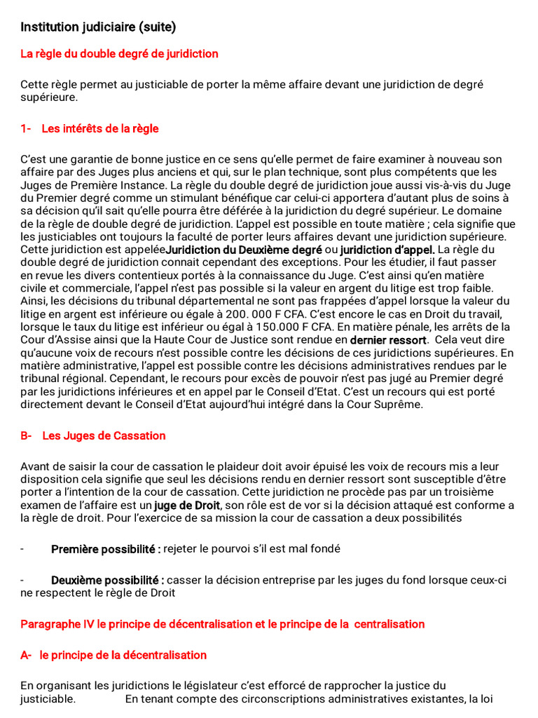 Règle du double degré de juridiction | PDF | Juge | Loi criminelle
