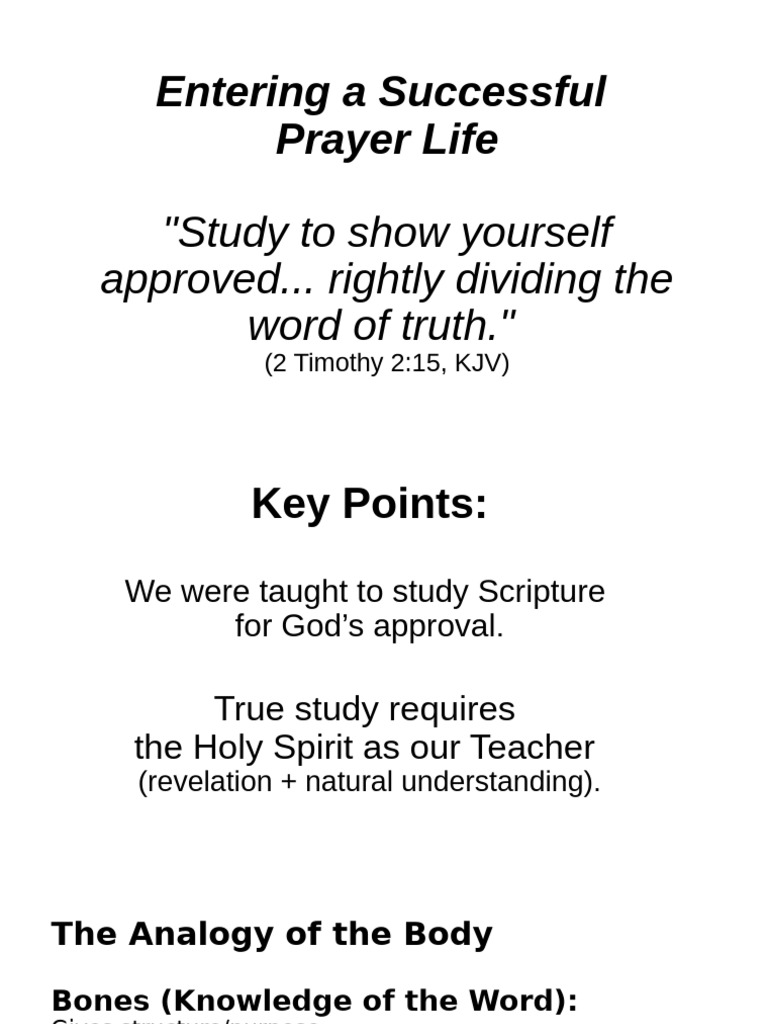 Entering A Successful Prayer Life | PDF
