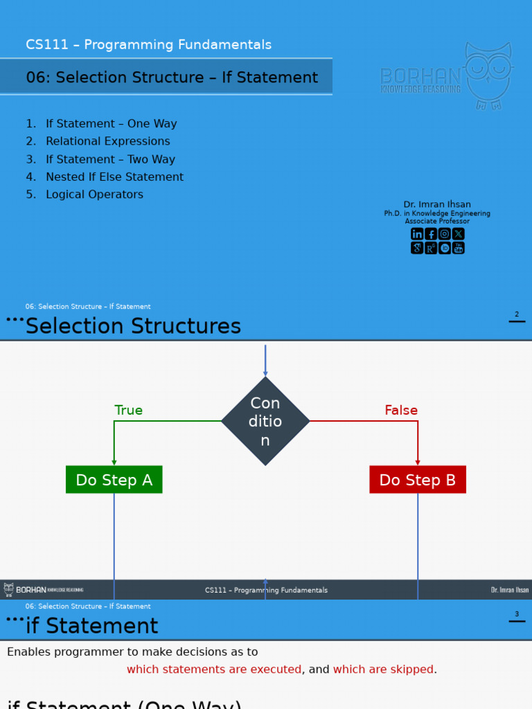 If Statements in Programming Basics | PDF | Computer Science | Software ...