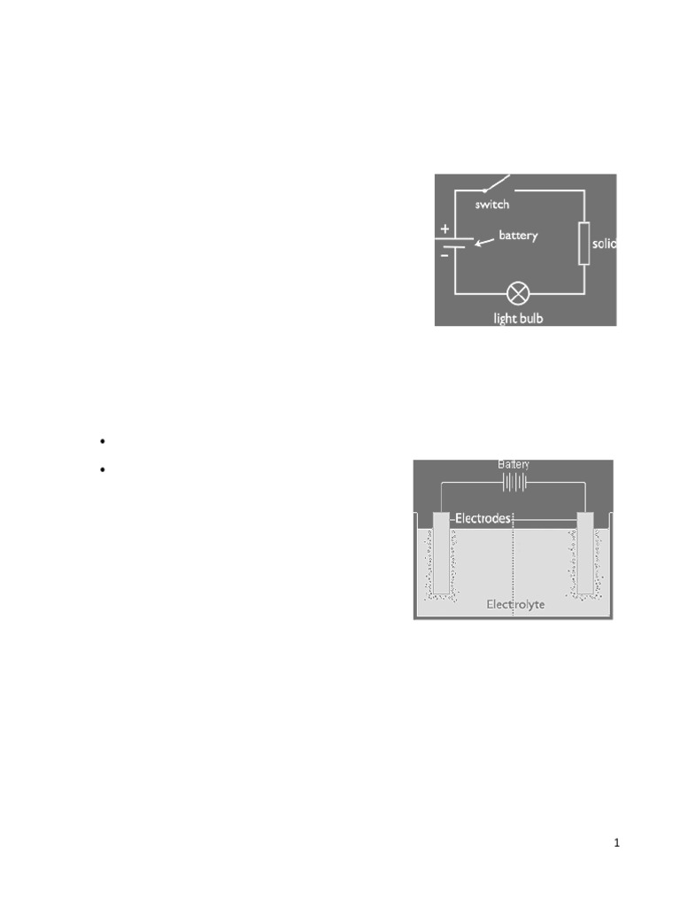 Electricity in Chemistry | PDF | Anode | Ion