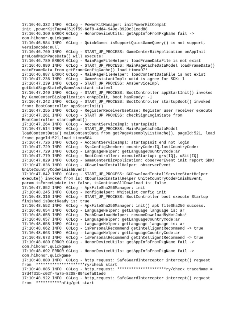GameCenter Initialization Log Analysis | PDF | Information Technology ...