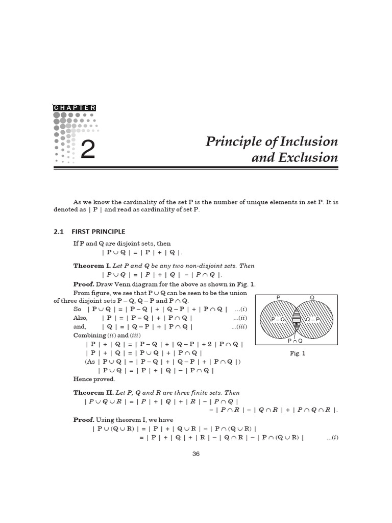Understanding Cardinality and Inclusion-Exclusion | PDF | Set ...