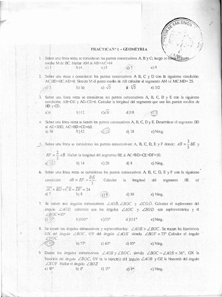 Practica 1 Geometria | PDF | Geometría Elemental | Geometría euclidiana