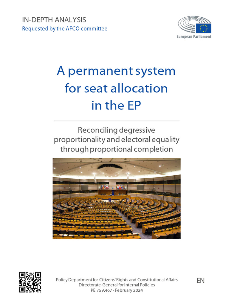 Permanent Seat Allocation System in EP | PDF | European Parliament ...