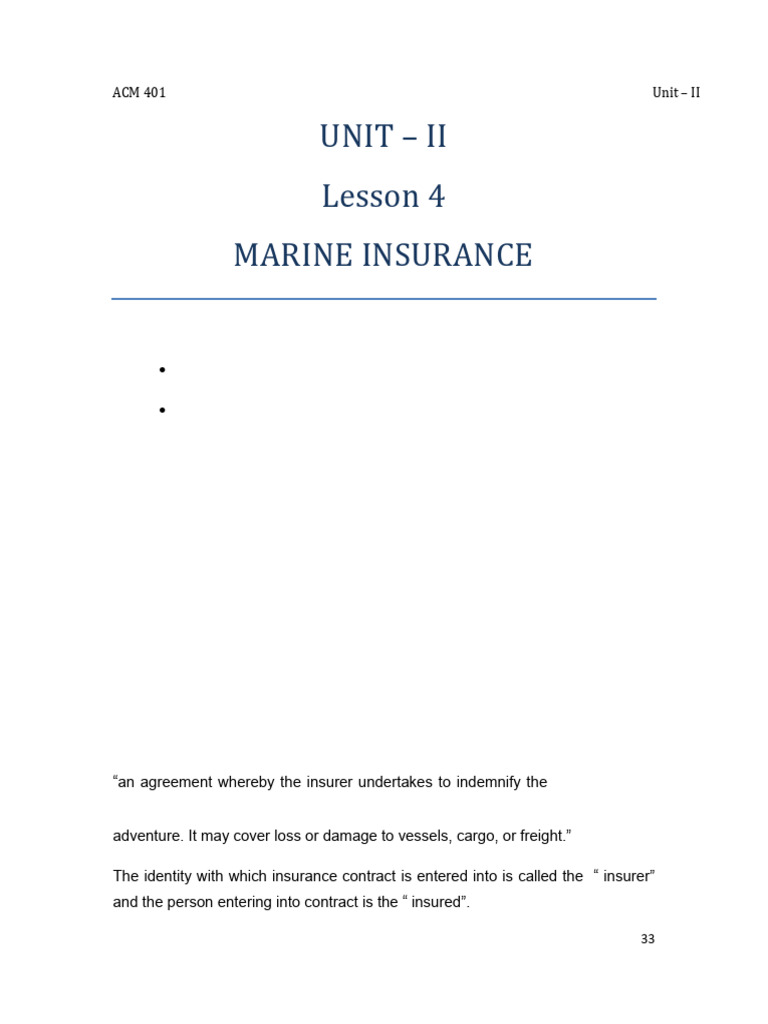 Unit II | PDF | Insurance | Underwriting