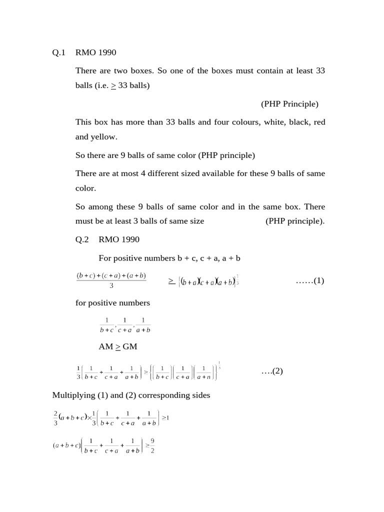 Regional Mathematical Olympiad 2009 | PDF | Discrete Mathematics ...