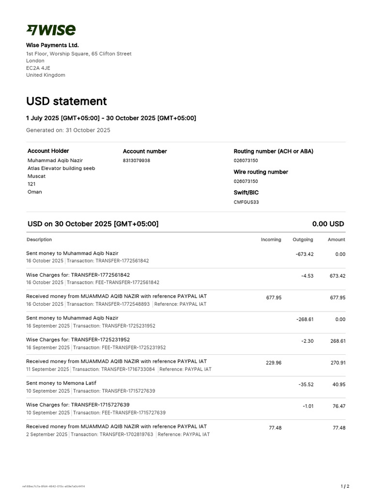 Statement File 1 | PDF | Service Industries | Financial Markets