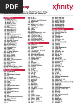 Printable Comcast Channel Guide 2019 Fill Online Printable