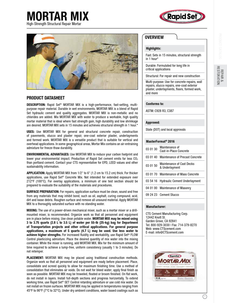 High-Strength Block Mortar Mix Guide | PDF | Concrete | Mortar (Masonry)