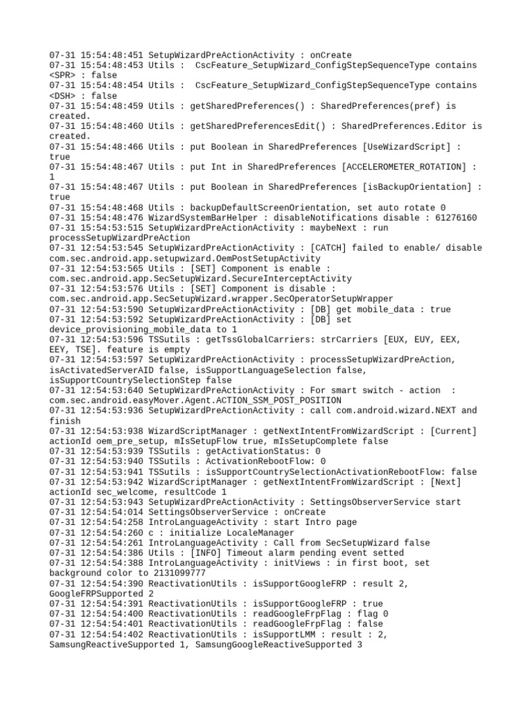 Setup Wizard Pre-Action Log Analysis | PDF | Boolean Data Type ...