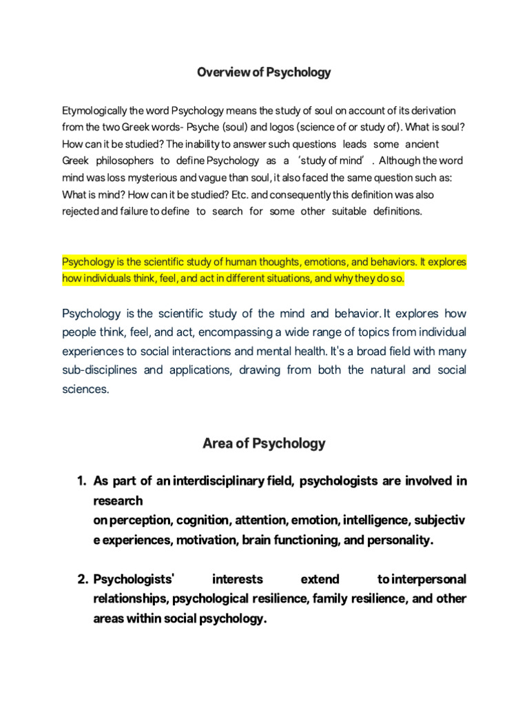 Understanding Psychology: Key Concepts | PDF | Psychology | Hypothesis