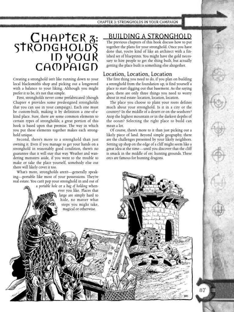 Chapter 3 - Strongholds in Your Campaign | PDF | Fortification | Taxes