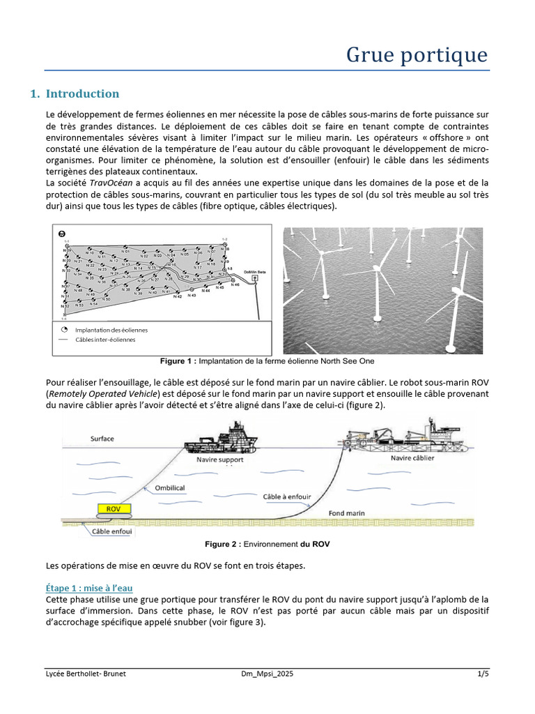 Grue Portique pour ROV en Mer | PDF | Sous-marins | Grue (Machine)