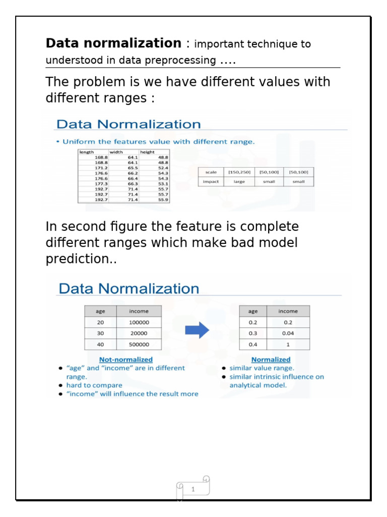 Data Normalization | PDF