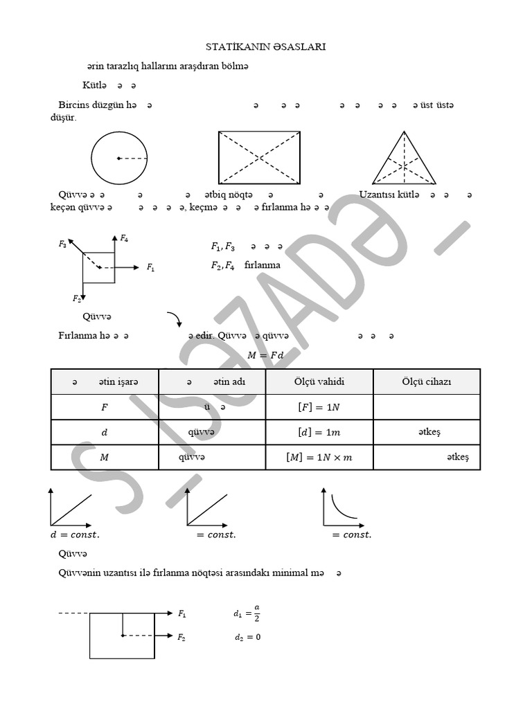 Statikanın Əsasları | PDF