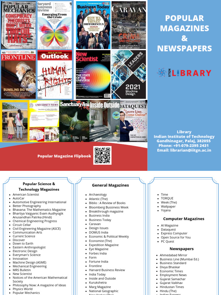 IIT Gandhinagar Library Magazines List | PDF | Science