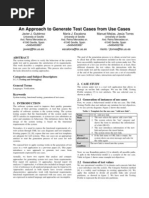 An Approach To Generate Test Case From Use Case
