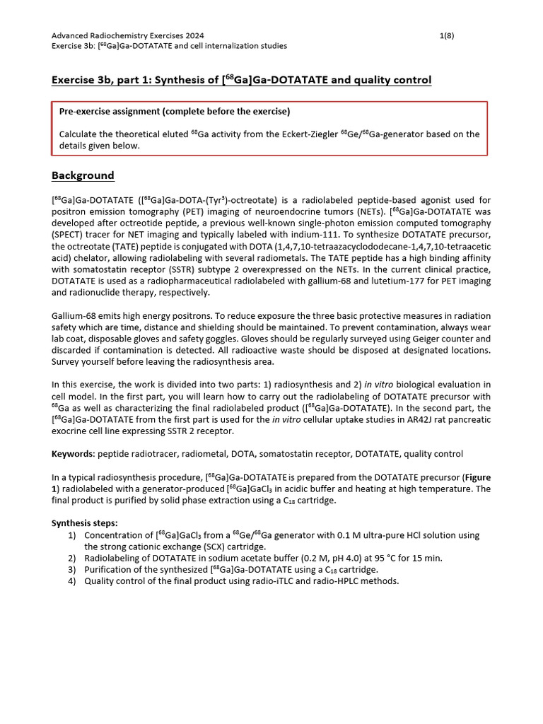 68ga-Dotatate Are 3b 2024 | PDF | Radioactive Tracer | Chemistry
