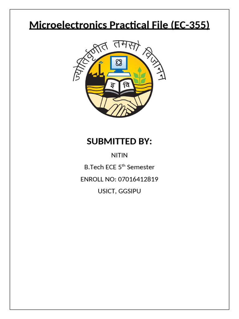 Ec-355 07016412819 Nitin | PDF | Logic Gate | Electronic Engineering