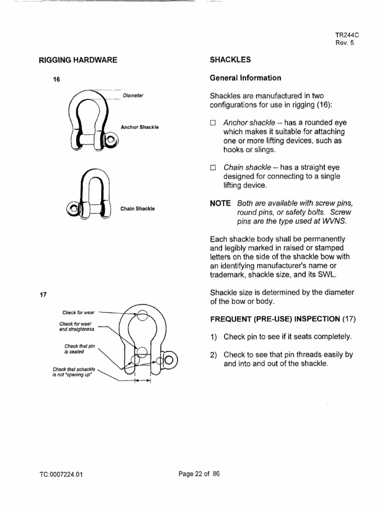 Rigging Hardware: Shackles and Eyebolts Guide | PDF | Screw ...