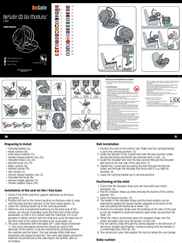 BeSafe iZi Go Modular User Manual | PDF