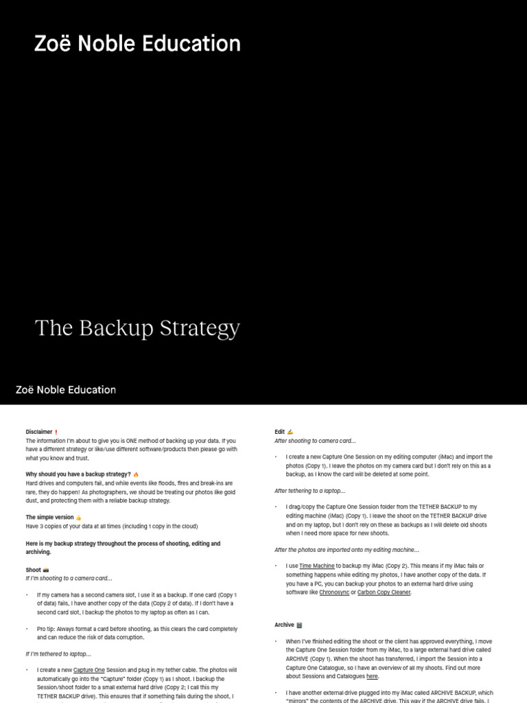 Essential Data Backup Strategies for Photographers | PDF | Backup ...