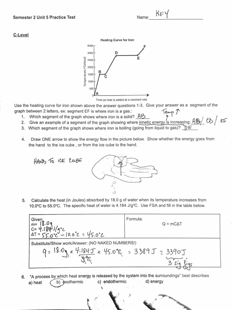 ANSWER KEY - Semester 2 Unit 5 Practice Test | PDF