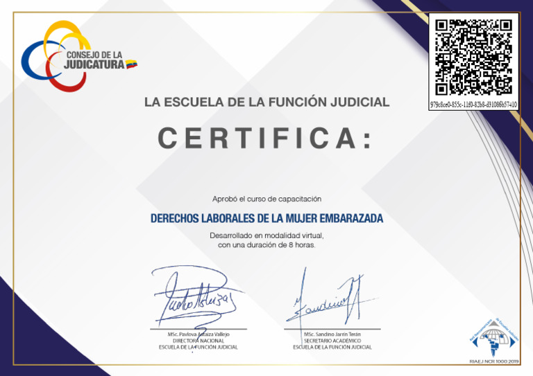 5.13 Derechos Laborales de La Mujer Embarazada (2025) - Certificado ...