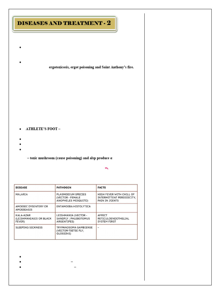Diseases and Treatment Part-2 | PDF | Medical Specialties | Biology