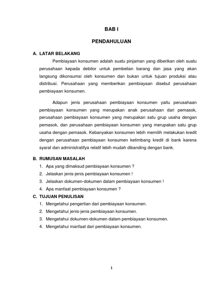 Pembiayaan Konsumen