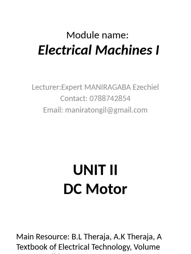 Understanding DC Motors and Their Control | PDF | Electric Motor ...