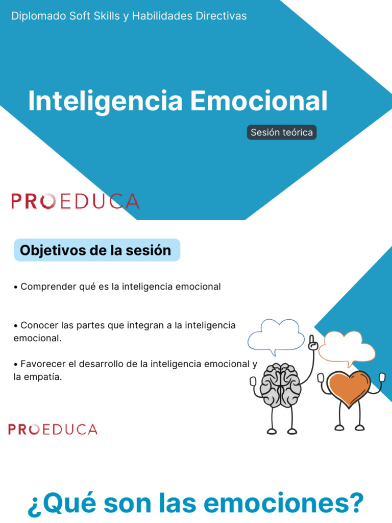 1 Inteligencia Emocional Clase Teórica PDF | PDF | Las emociones ...