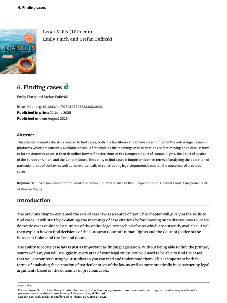 How to Find Legal Cases Online | PDF | Case Citation | Public Law