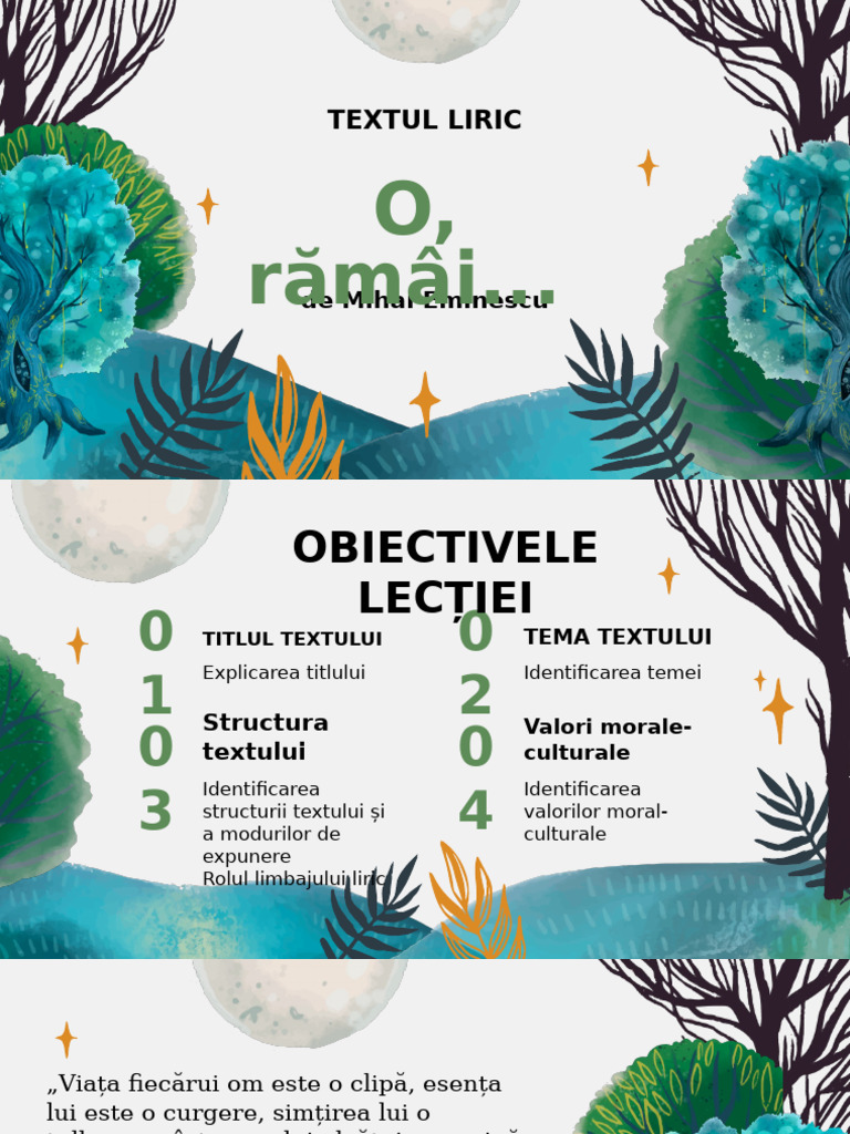 O Ramai... de Mihai Eminescu | PDF