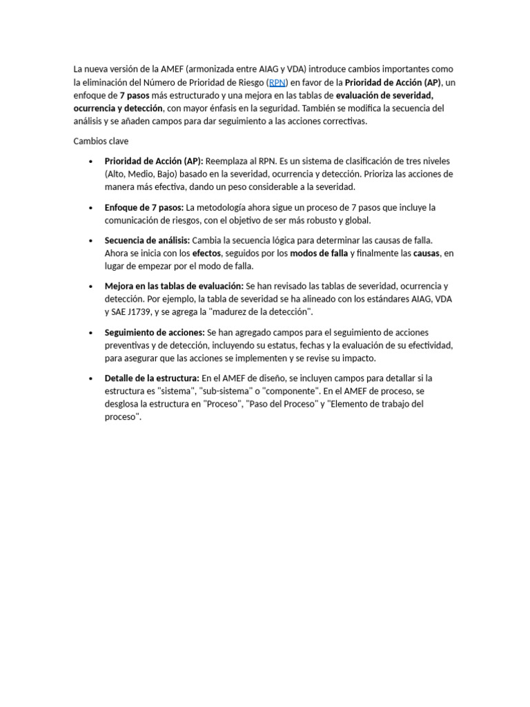 Cambios Clave en la Nueva AMEF 2023 | PDF