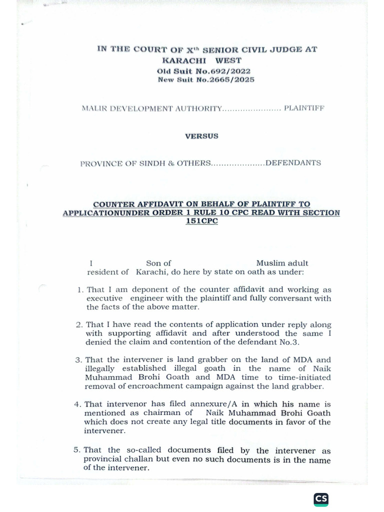 CA Application Order 1 R10 | PDF