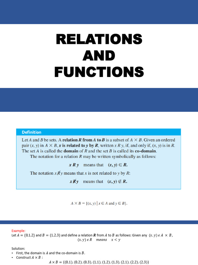 Relations and Functions | PDF