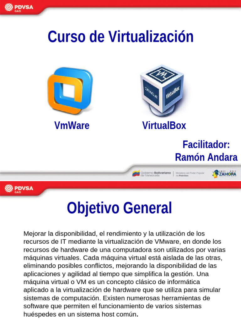 Curso de Virtualización con VMware y VirtualBox | PDF | V Mware ...