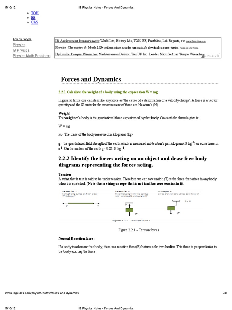 Forces And Dynamics Pdf Force Torque