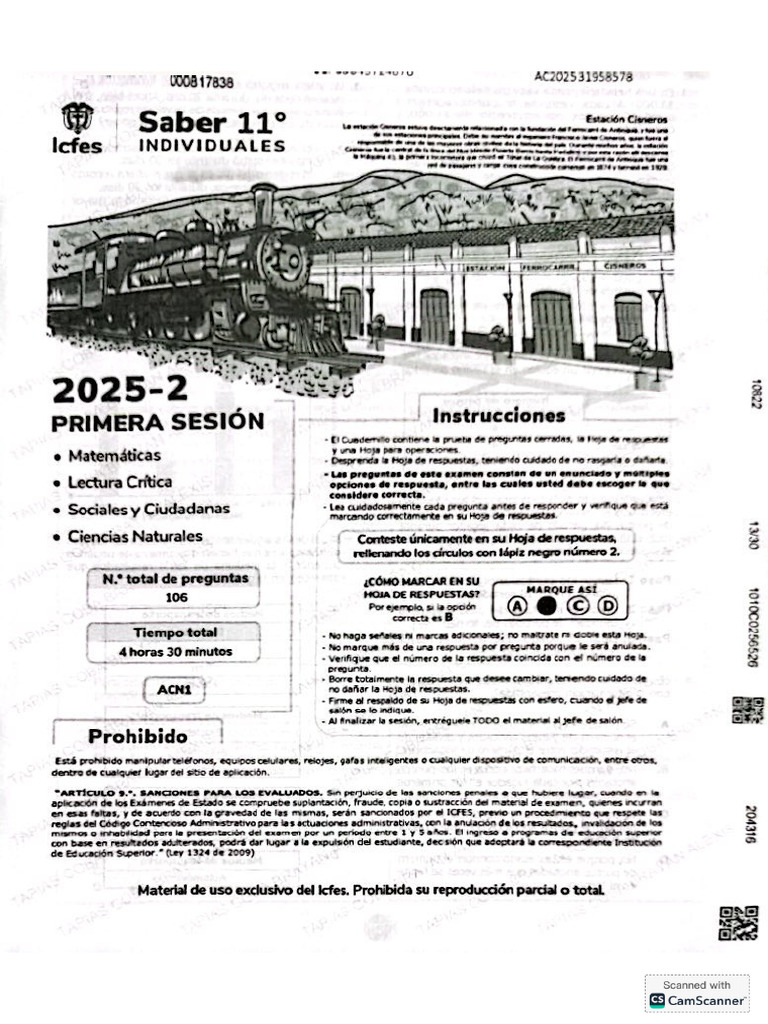 1ra Sesión Icfes 2025 | PDF