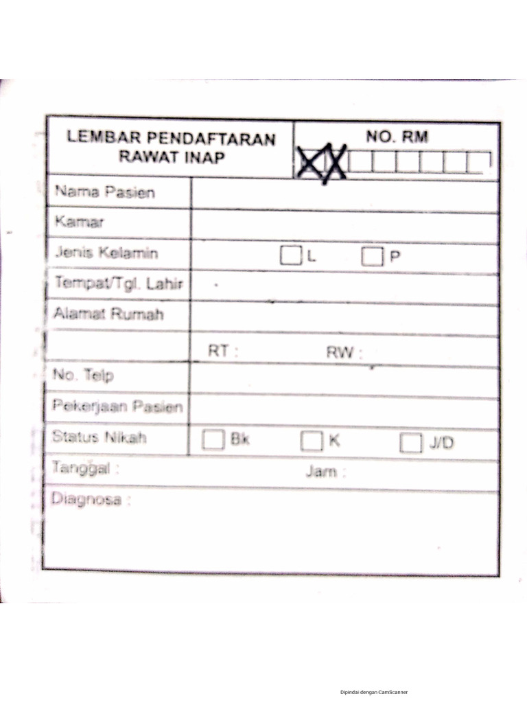 Pendaftaran Rawat Inap | PDF