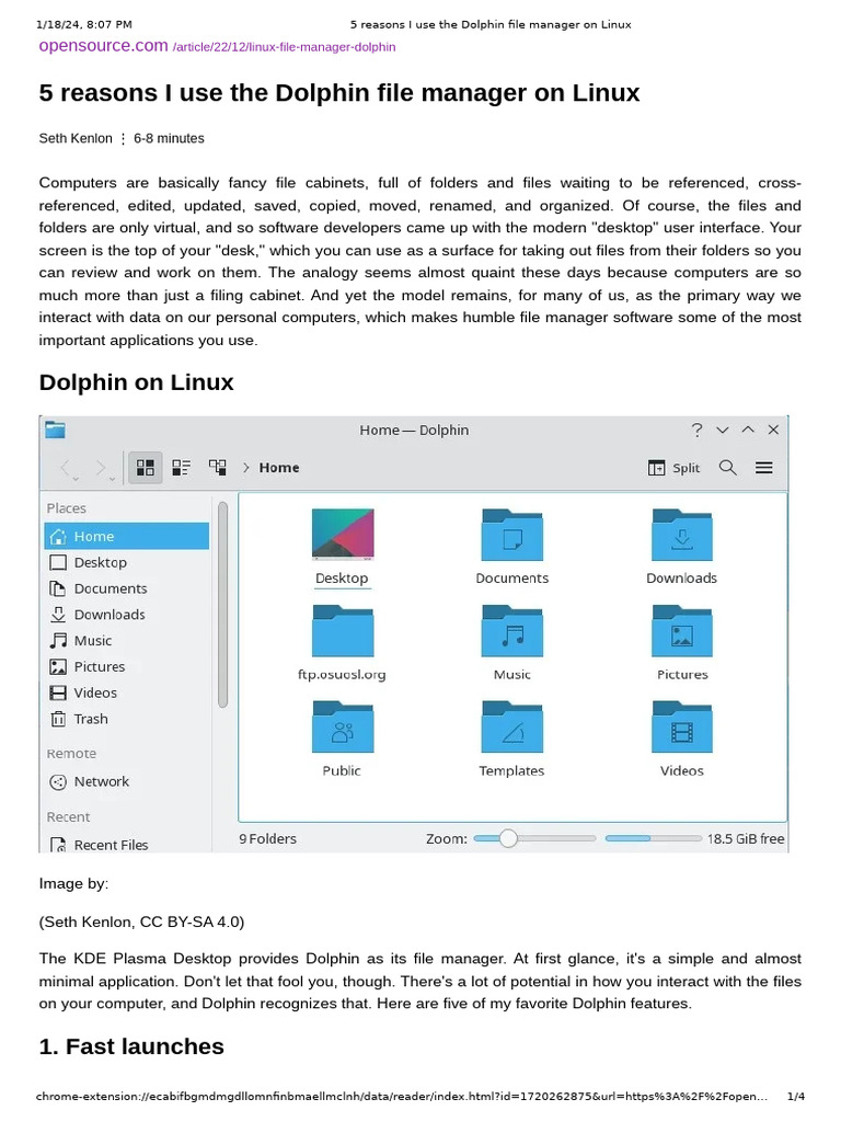 5 Benefits of Using Dolphin on Linux | PDF | Computer File | Directory ...