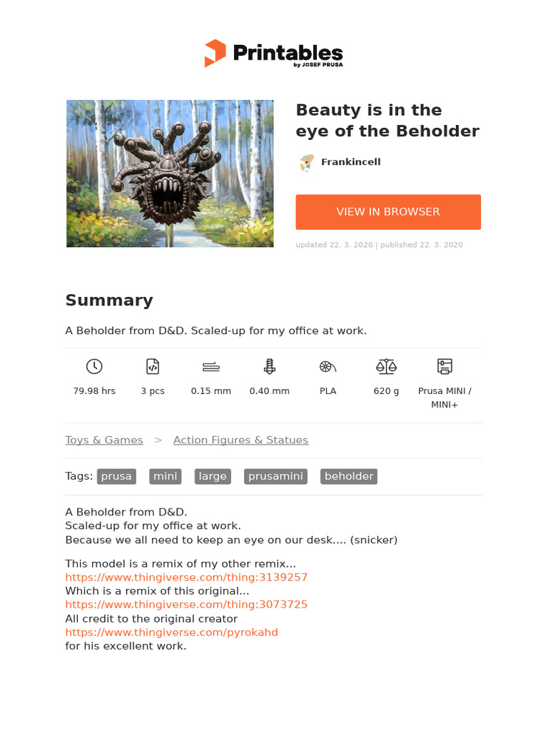 Beauty Is in The Eye of The Beholder | PDF