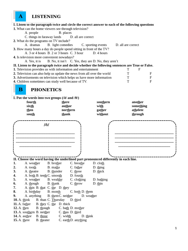 UNIT 7.GRADE 6.TEST 2 | PDF