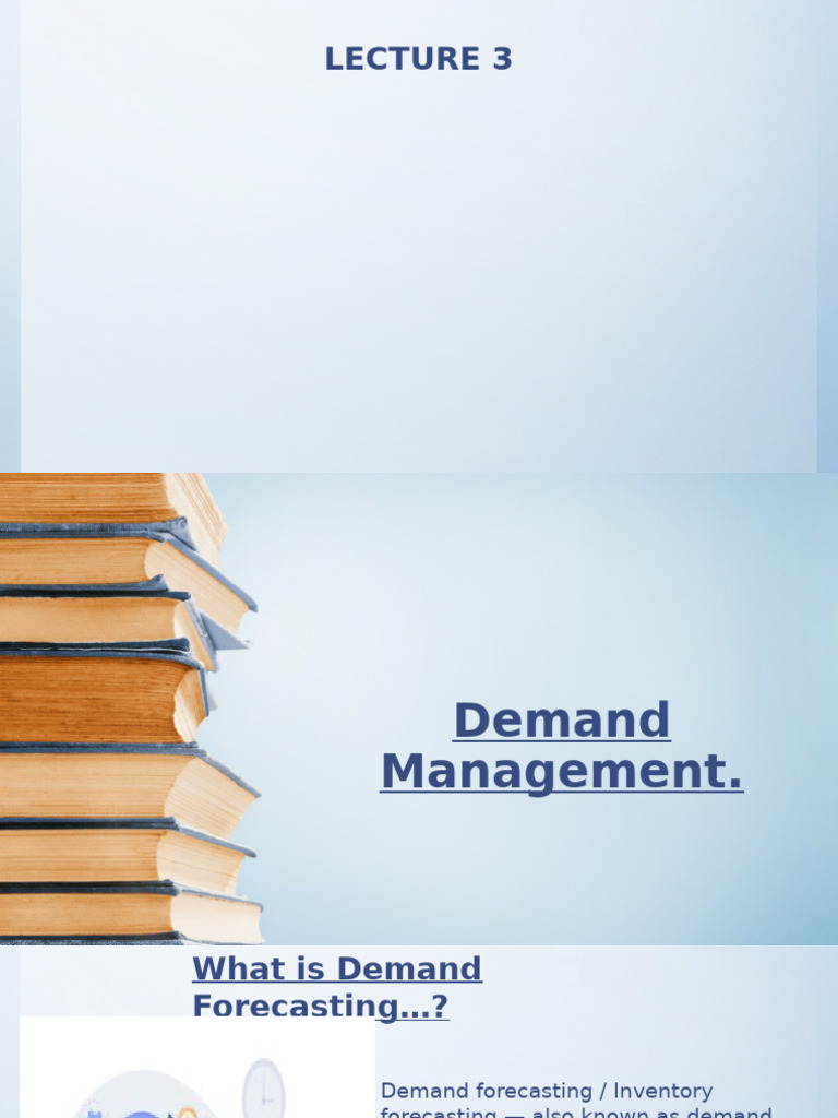Strategic Supply Chain Management - Lecture 3 | PDF | Forecasting ...