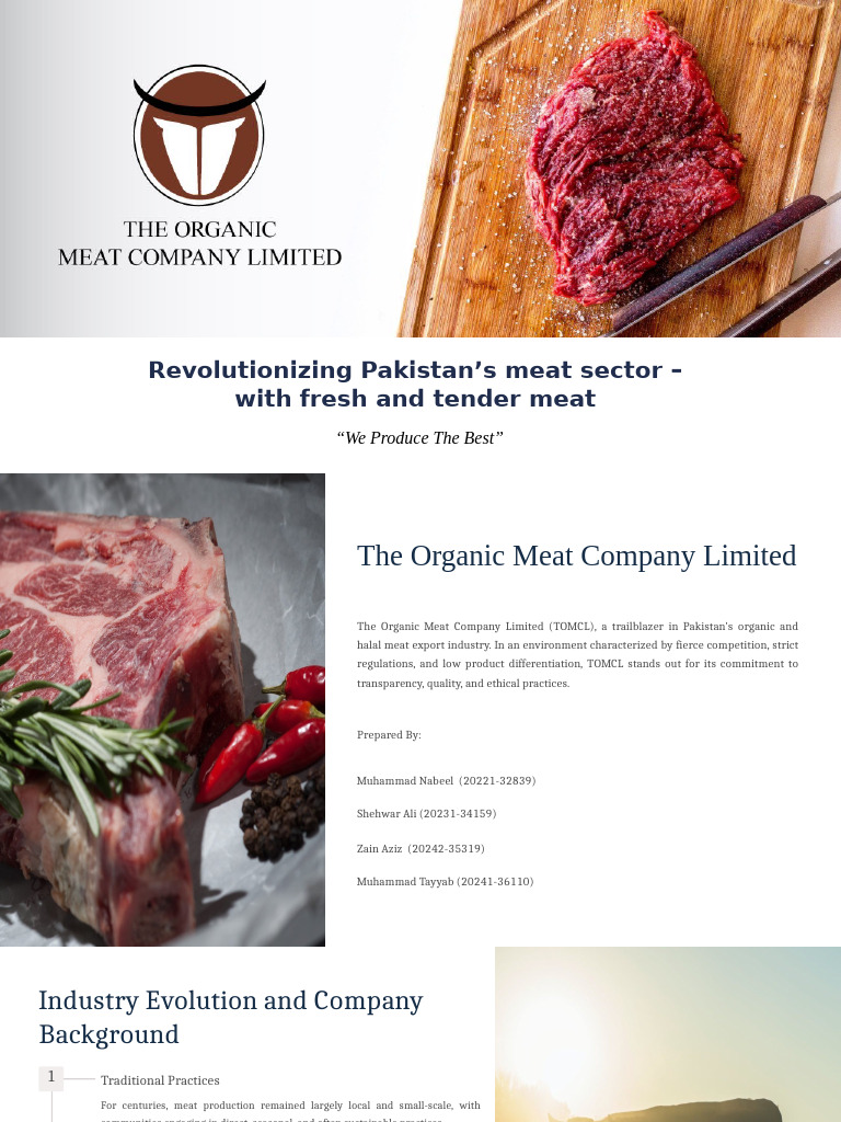 TOMCL: Pioneering Organic Meat in Pakistan | PDF | Meat | Sustainability