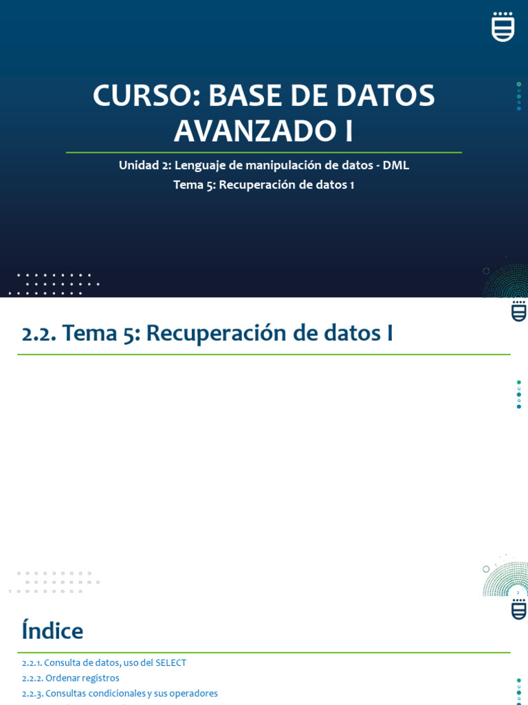 DML en SQL: Consultas y Funciones | PDF | SQL | Gestión de datos