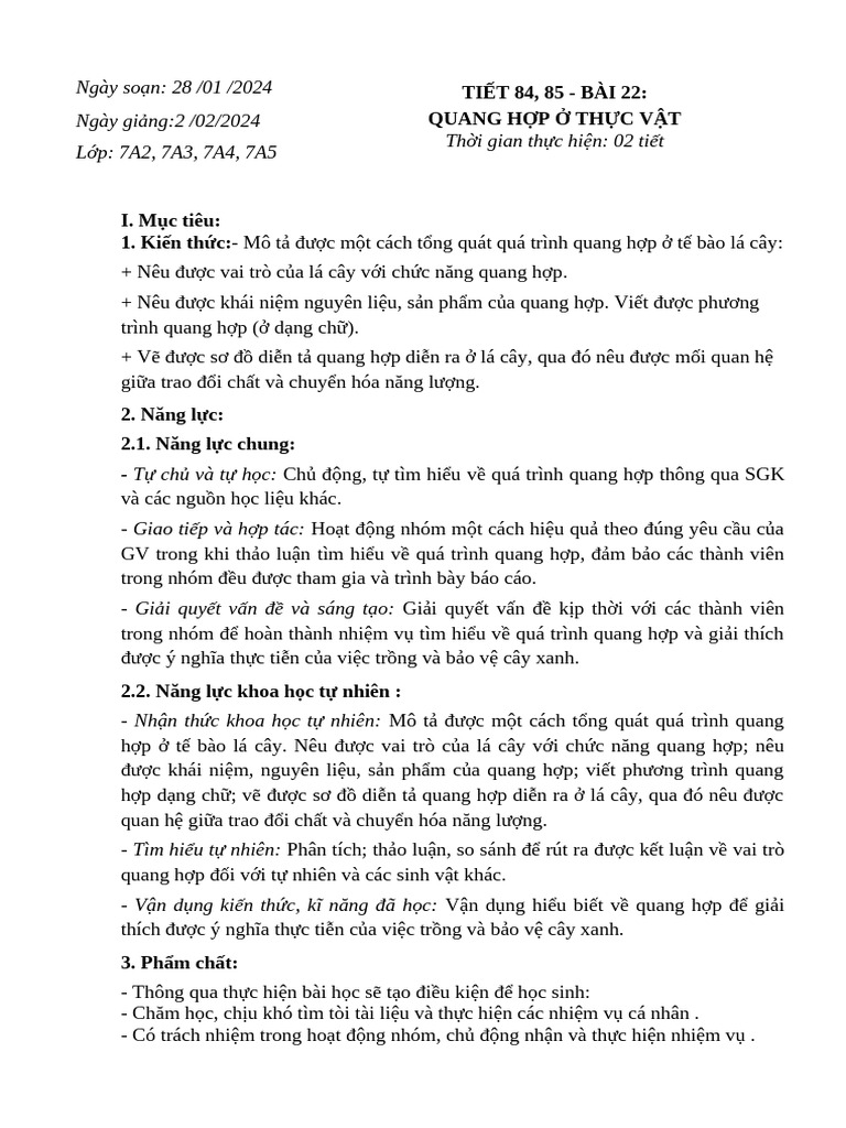GA KHTN 7 KNTT Bai 22 | PDF